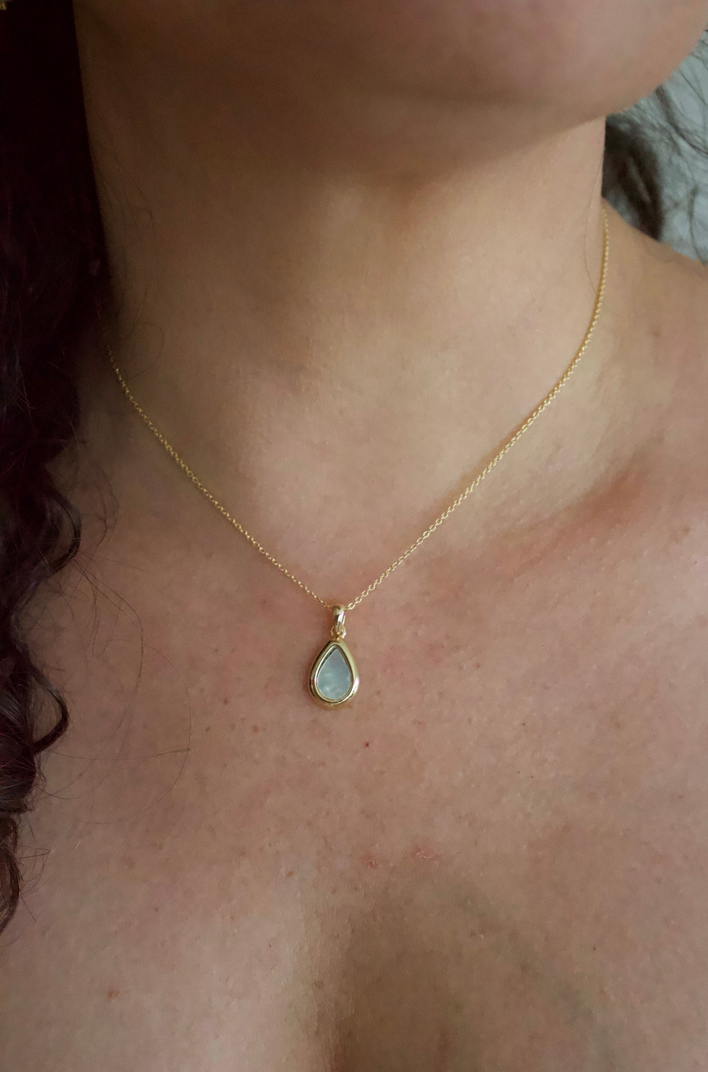 Acrylic Teardrop Pendant Necklace