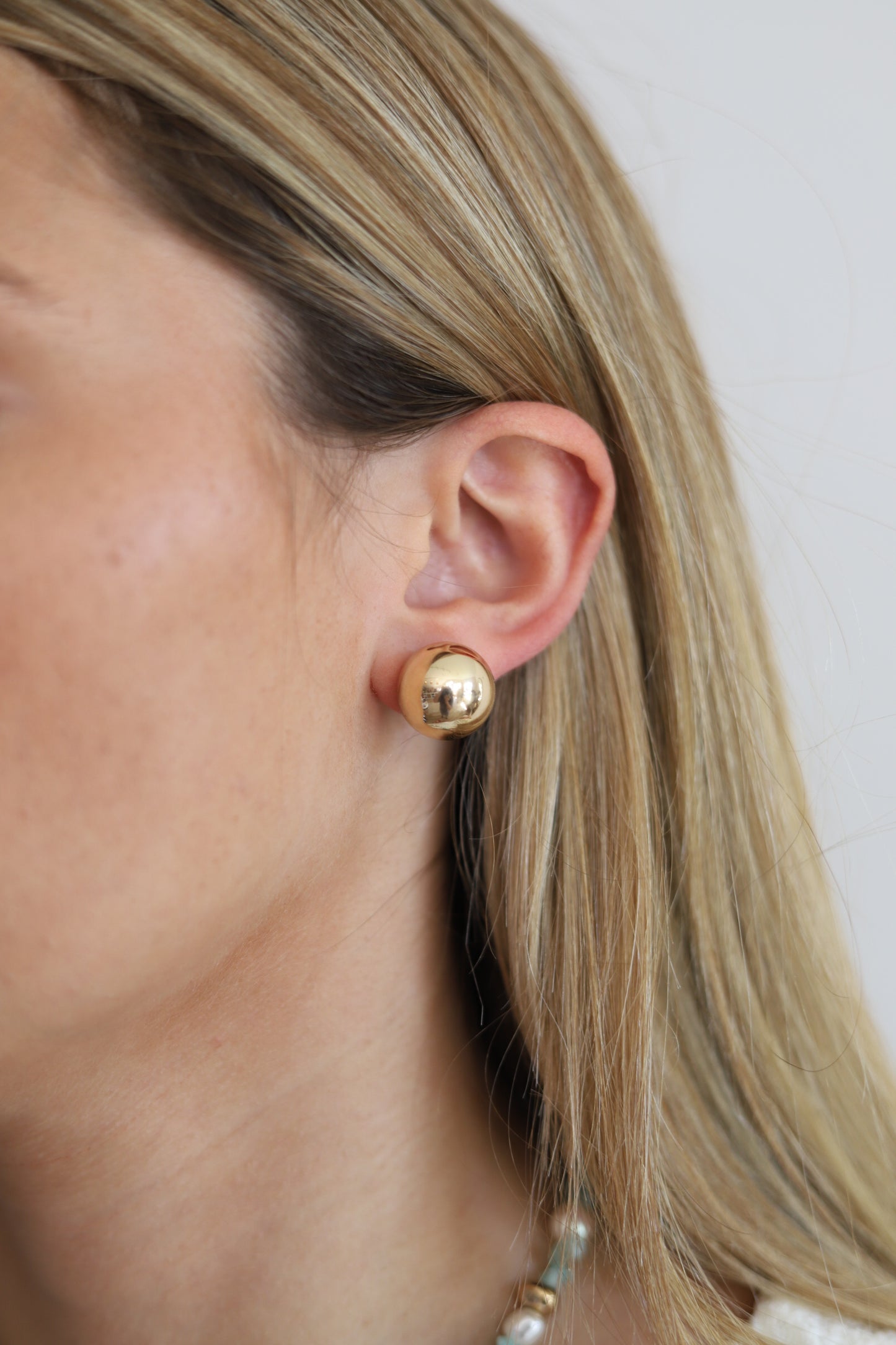Ball Gold Stud Earring