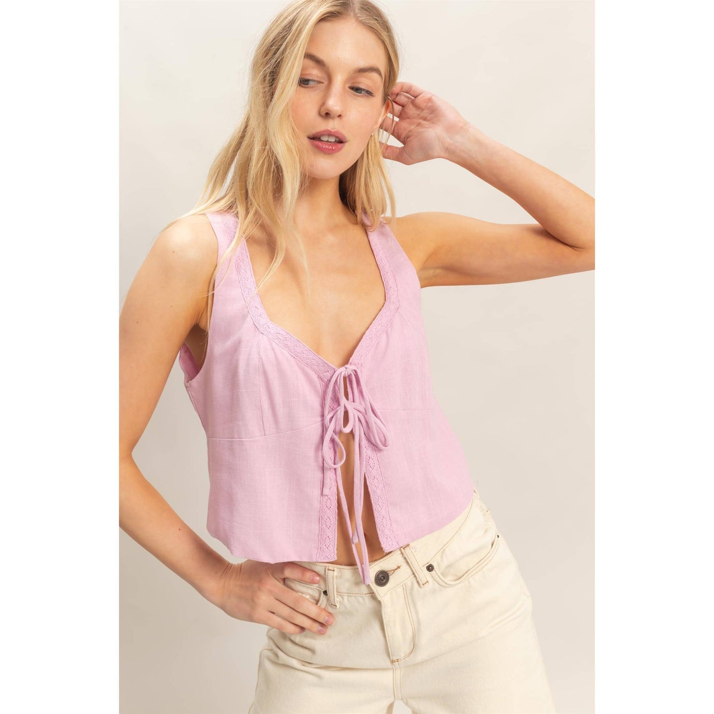 Sammy Tie Front Top