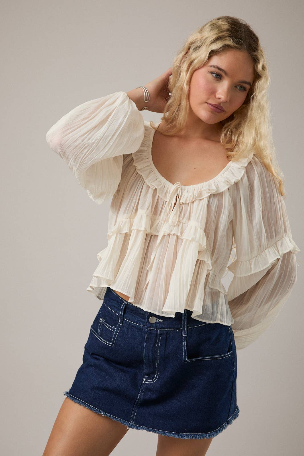 Delthea Ruffle Blouse
