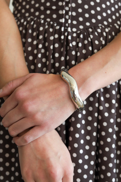 Warped Wavy Bangle Bracelet