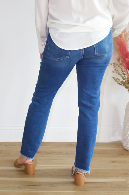 High Rise Slim Straight Jeans