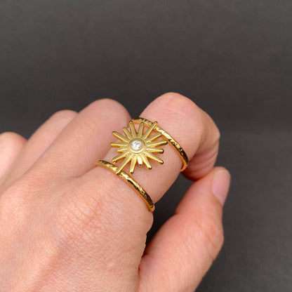 Sunburst Wide Ring