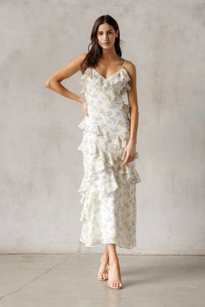 Caitlin Floral Cream Dress
