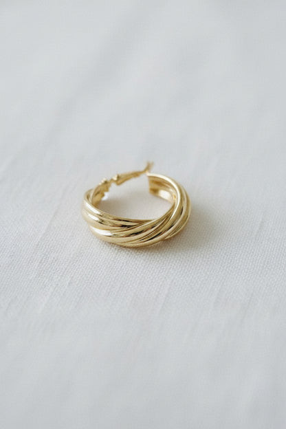 Chunk Twist Hoop Earring