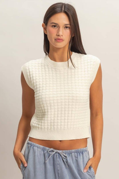 Brittini Cream Knit Top
