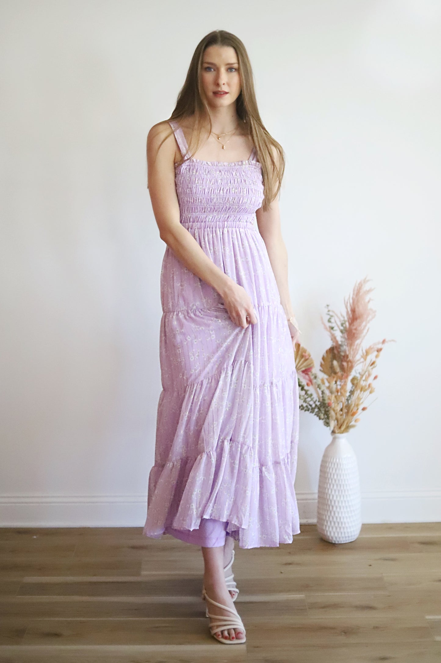Monay Floral Lavender Dress