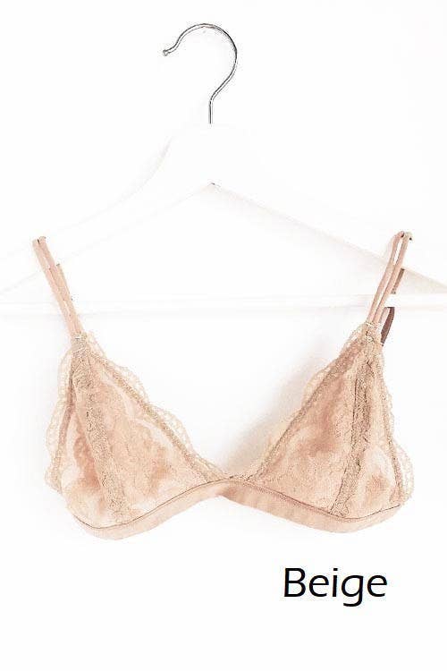Sheer Floral Triangle Bra