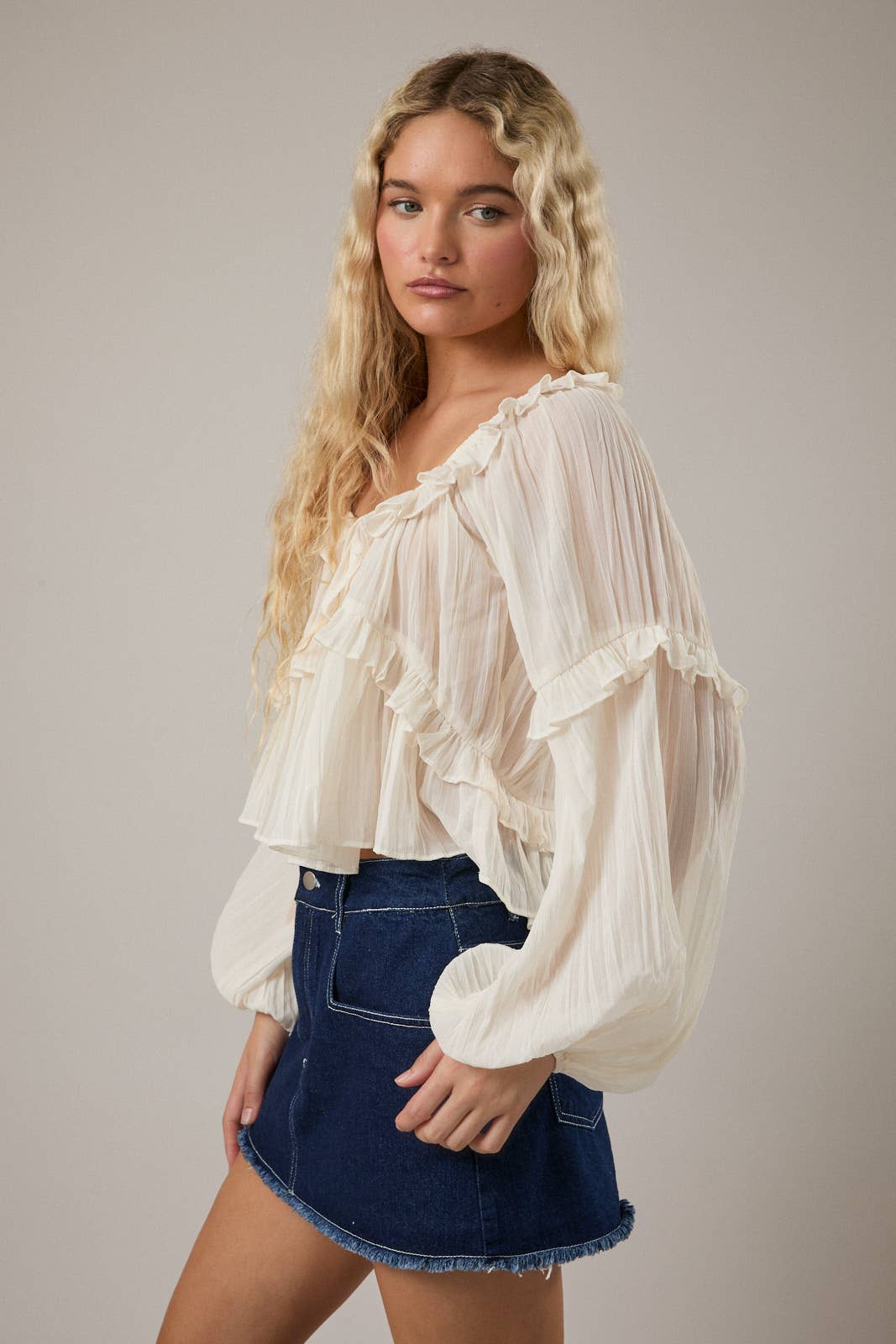 Delthea Ruffle Blouse