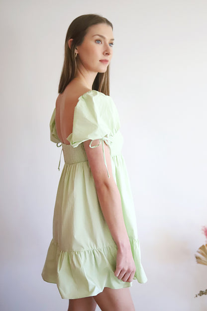 Francina Green Babydoll Dress