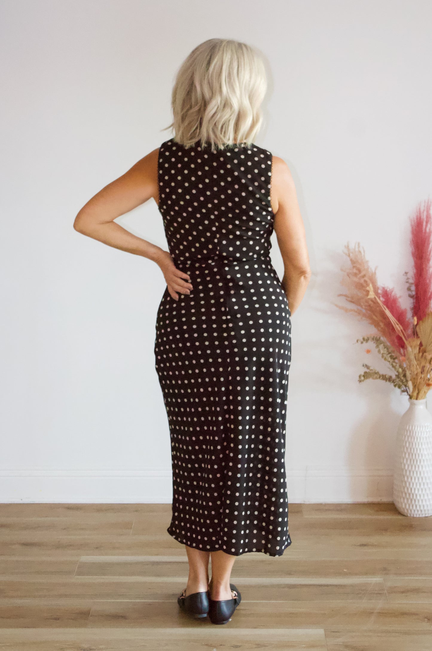 Dorinda Polka-Dot Midi