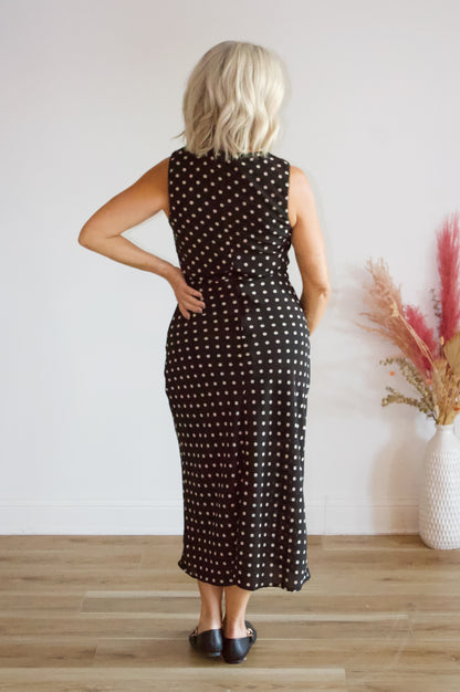 Dorinda Polka-Dot Midi