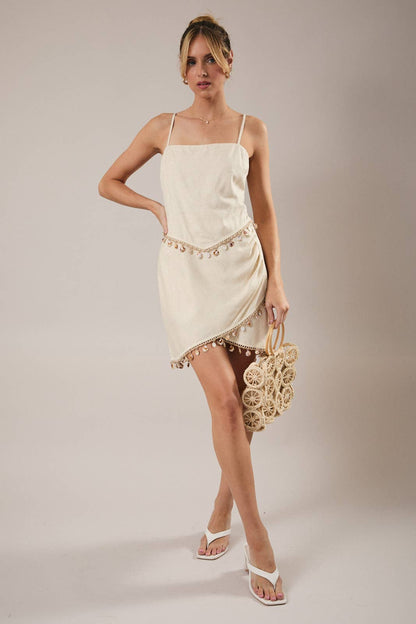 Yuri Shell Linen Dress