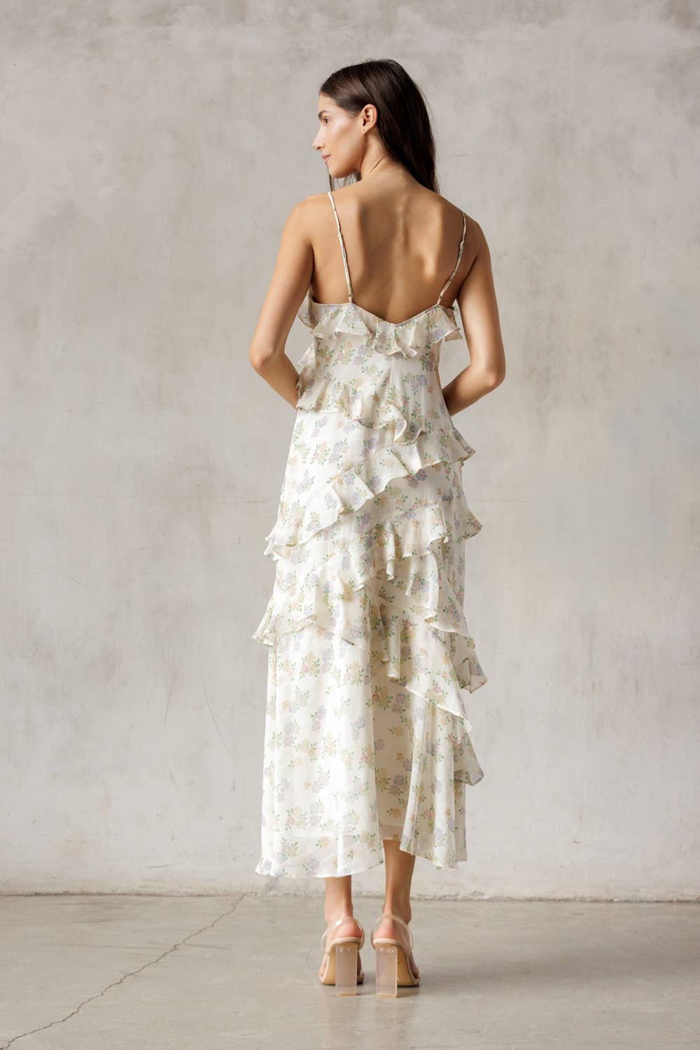 Caitlin Floral Cream Dress