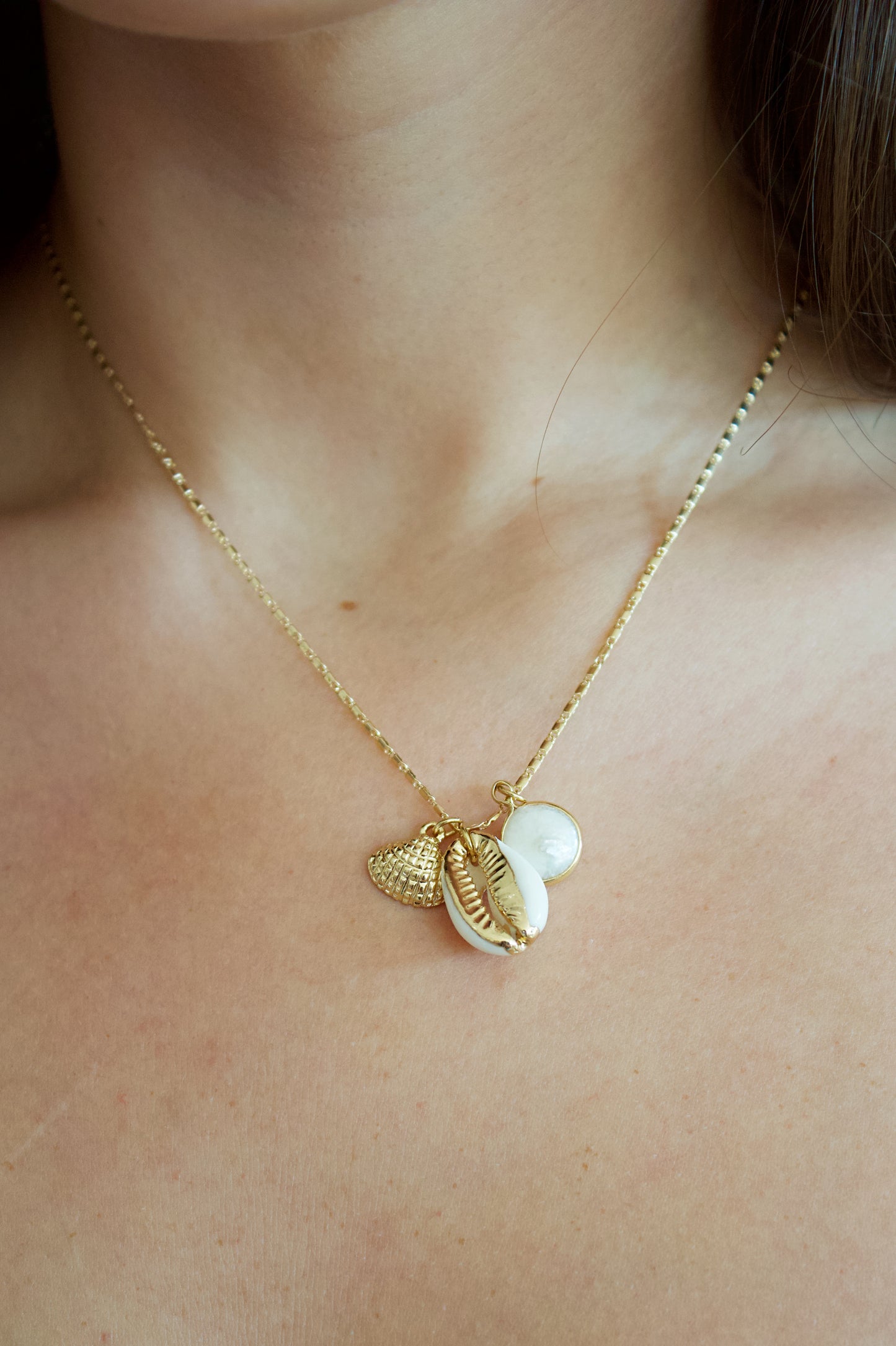 Shell & Disc Necklace