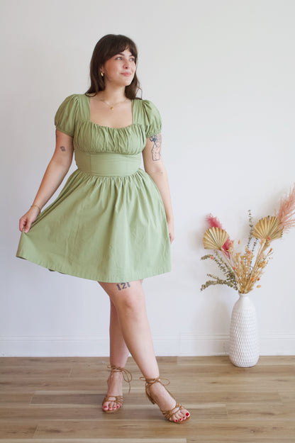 Oria Green Mini Dress
