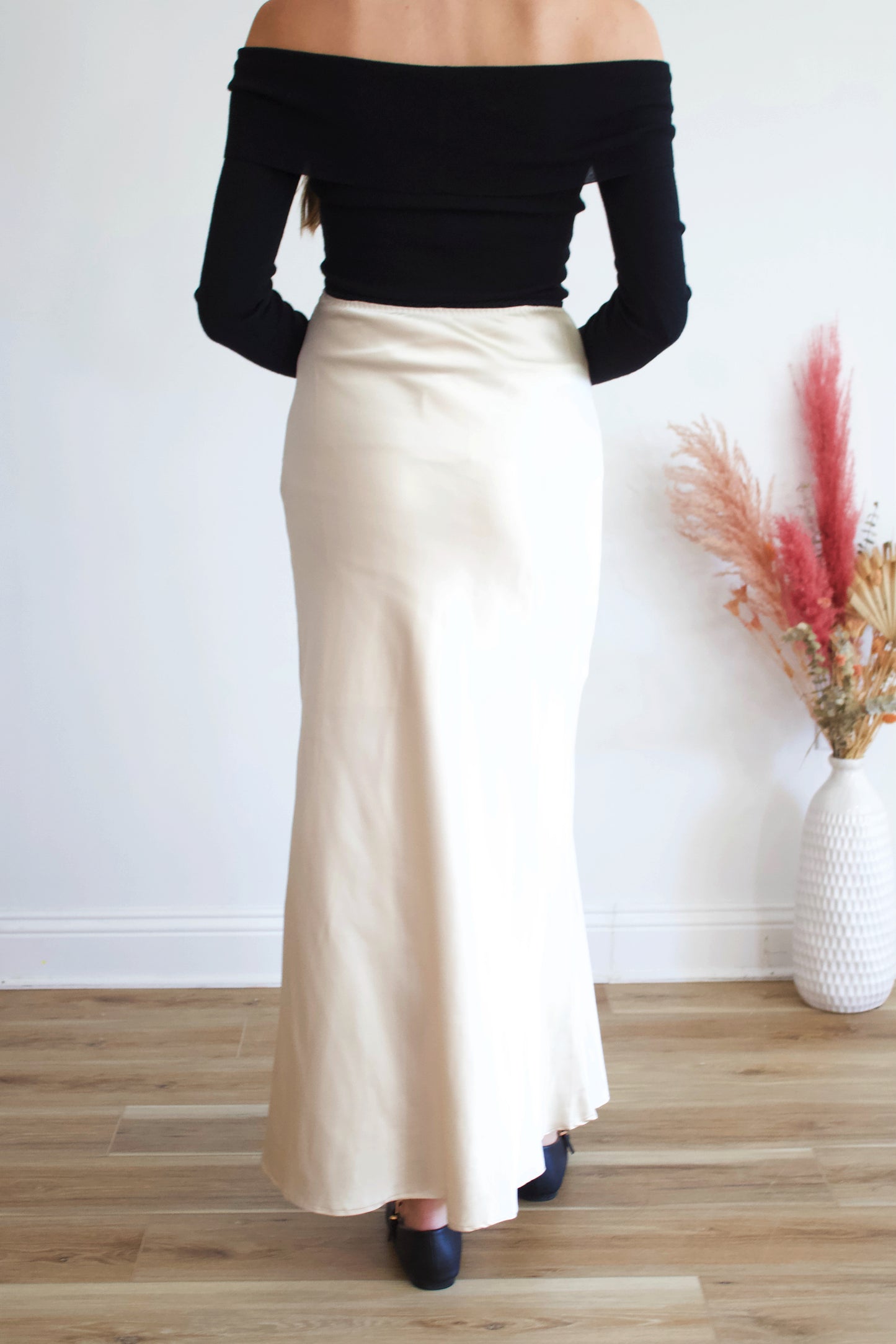 Geena Satin Maxi Skirt