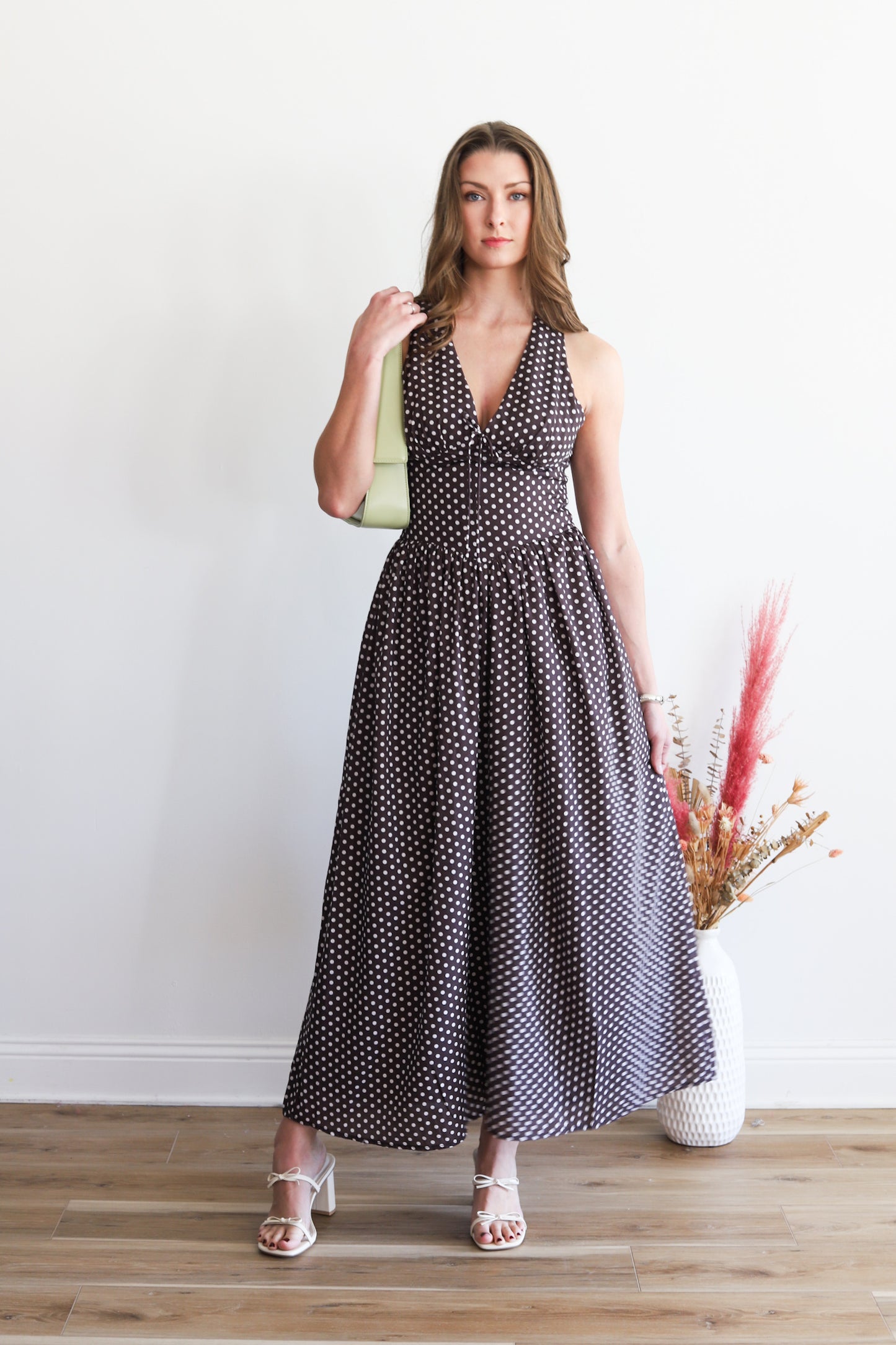 Minnie Polka Dot Brown Dress