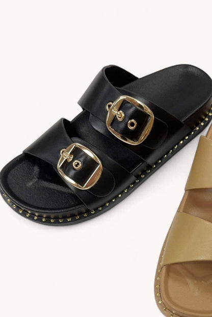 Vdara Black Stud Sandal