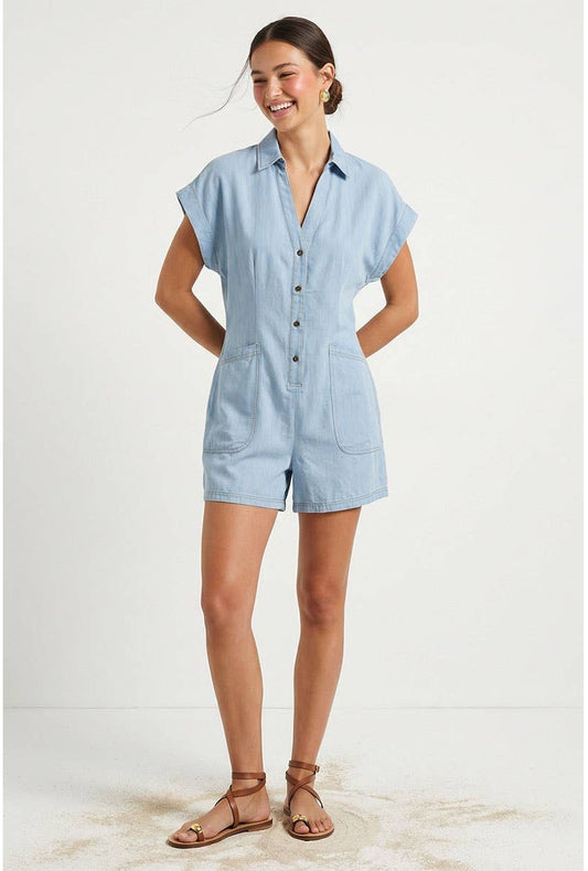 Malina Chambray Romper