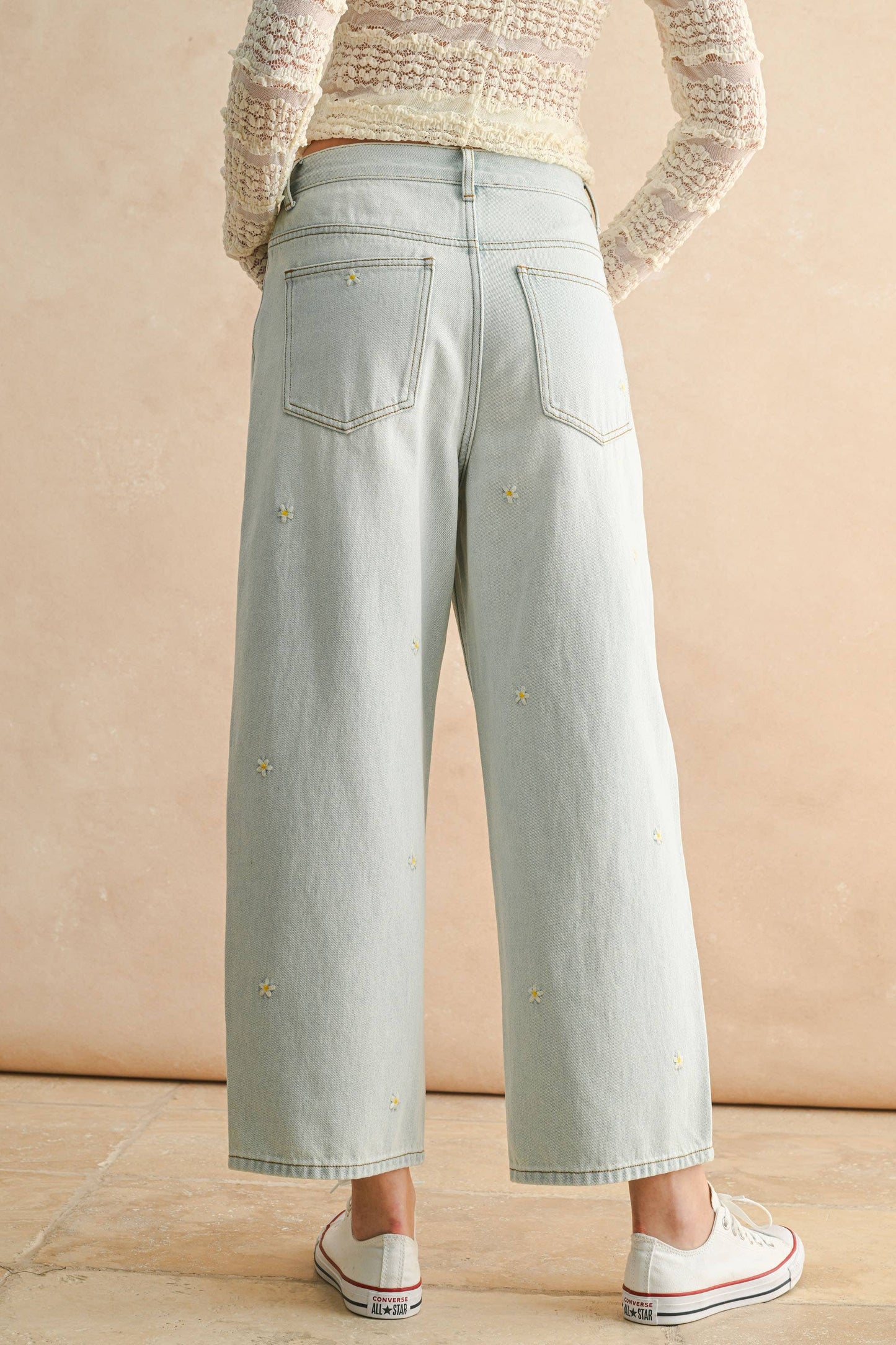 Daisy Embroidered Pants
