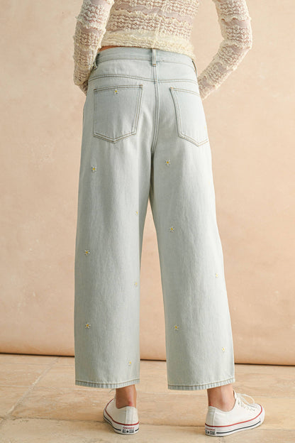 Daisy Embroidered Pants