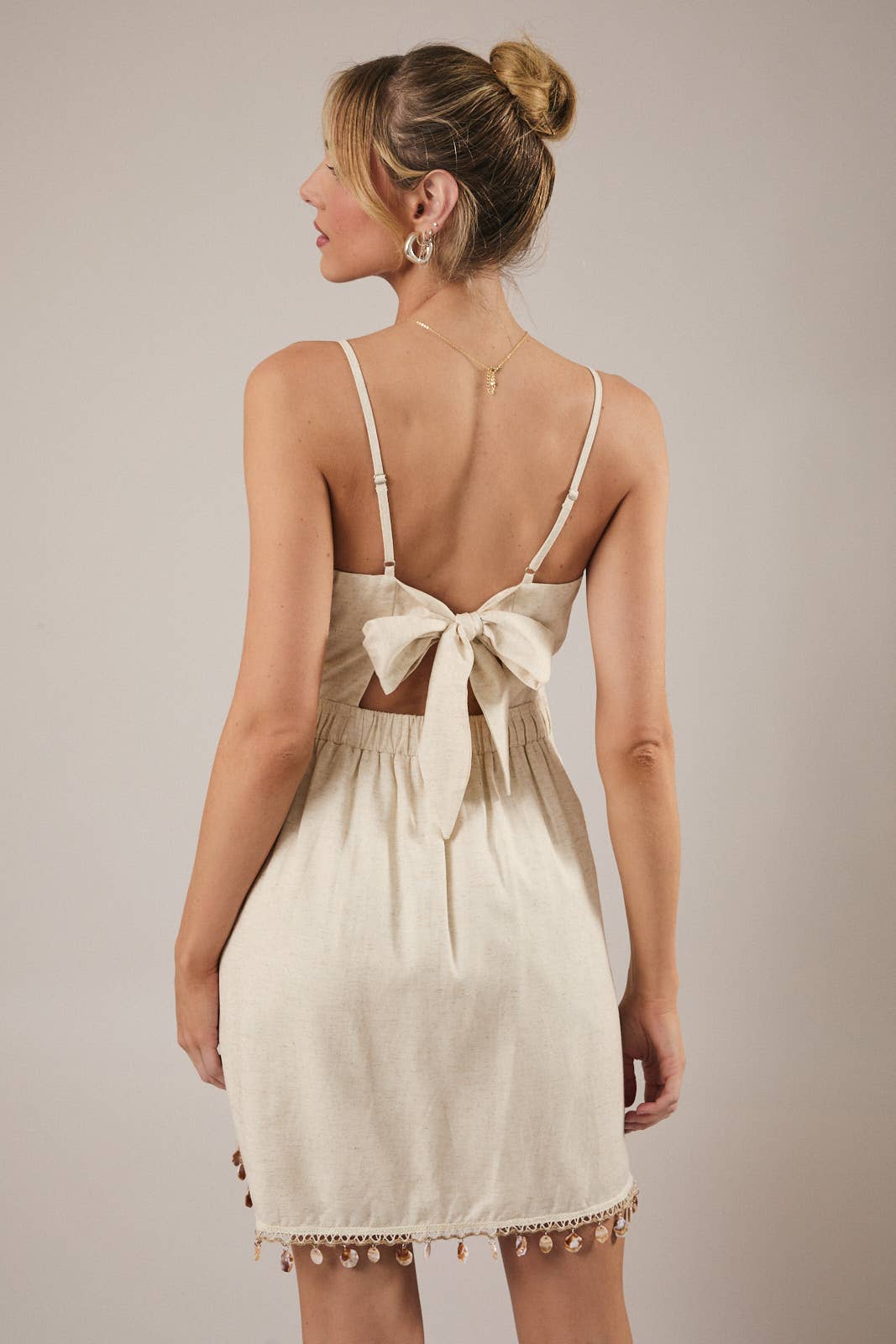 Yuri Shell Linen Dress