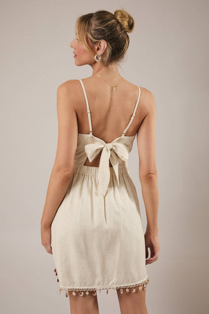 Yuri Shell Linen Dress