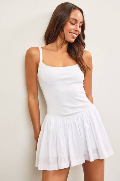 Belle White Skort Dress