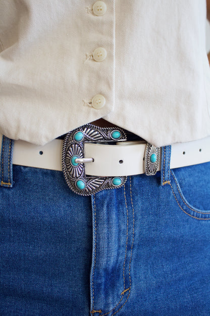 Turquoise Stud Buckle Belt