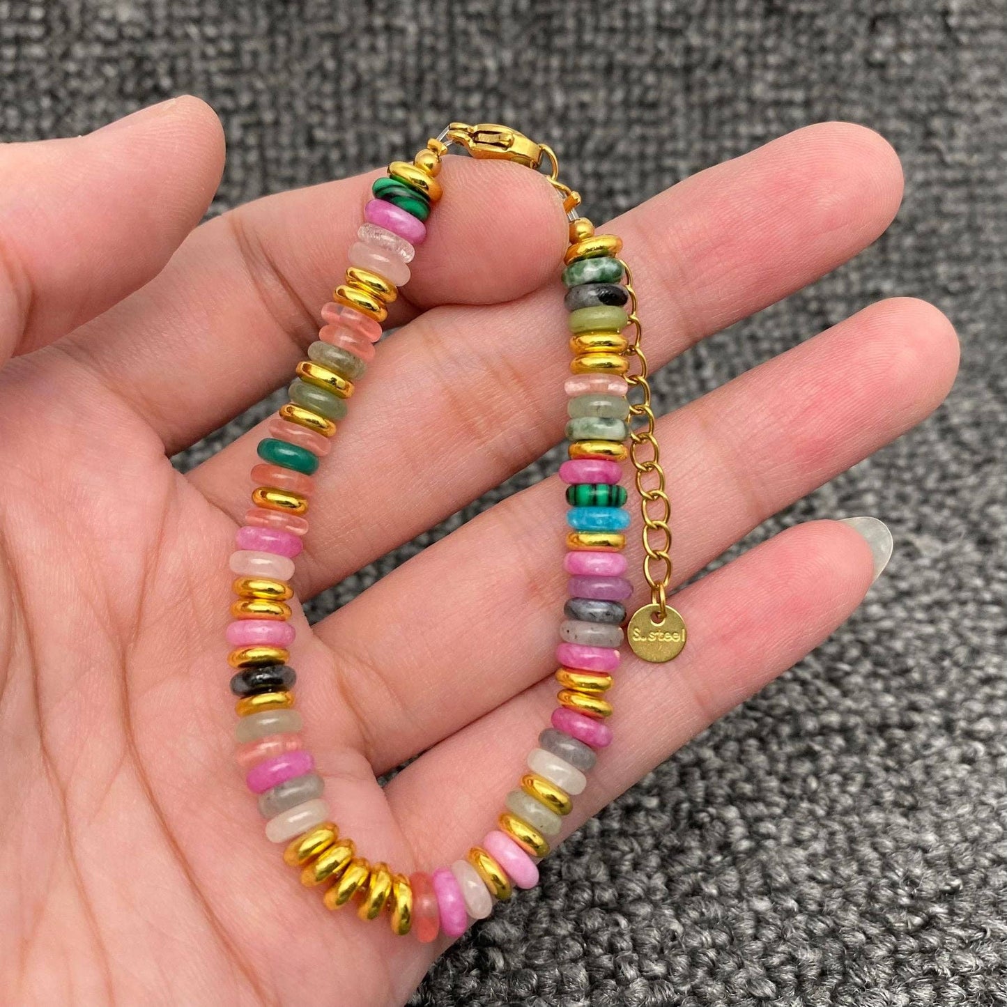 Stone & Beaded Colorful Bracelet