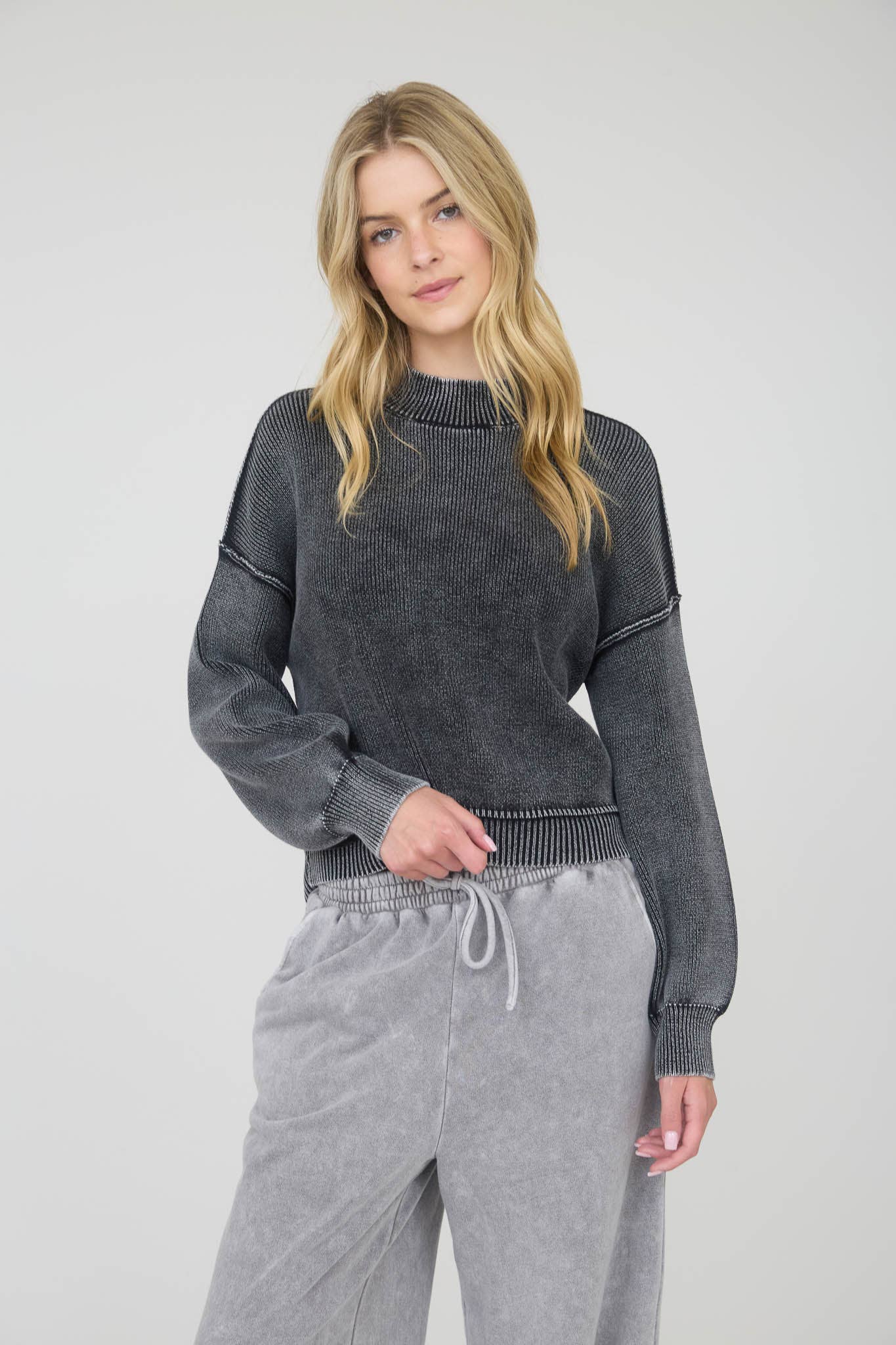 Lena Mock Neck Sweater