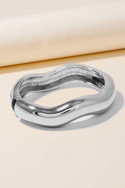 Warped Wavy Bangle Bracelet