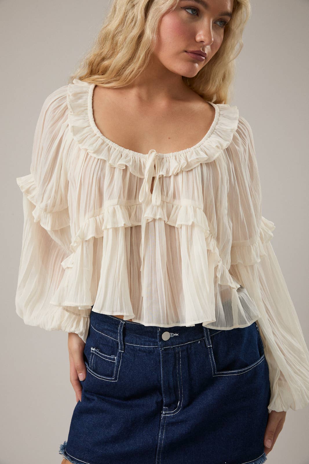 Delthea Ruffle Blouse