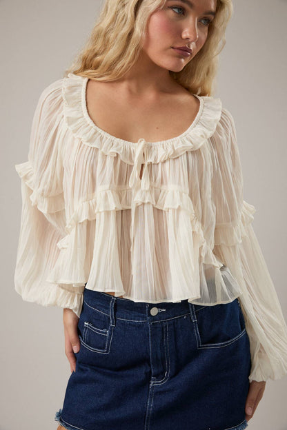 Delthea Ruffle Blouse