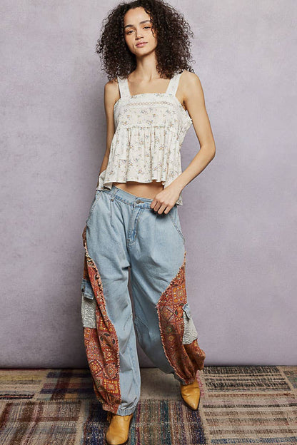 Illia Floral Square Neck Top