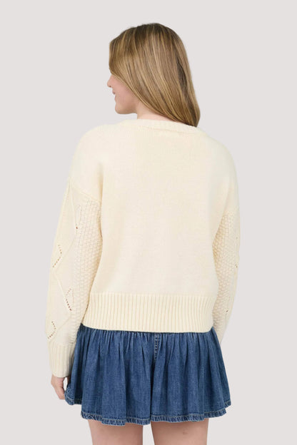 Bebe Embro Floral Cardi