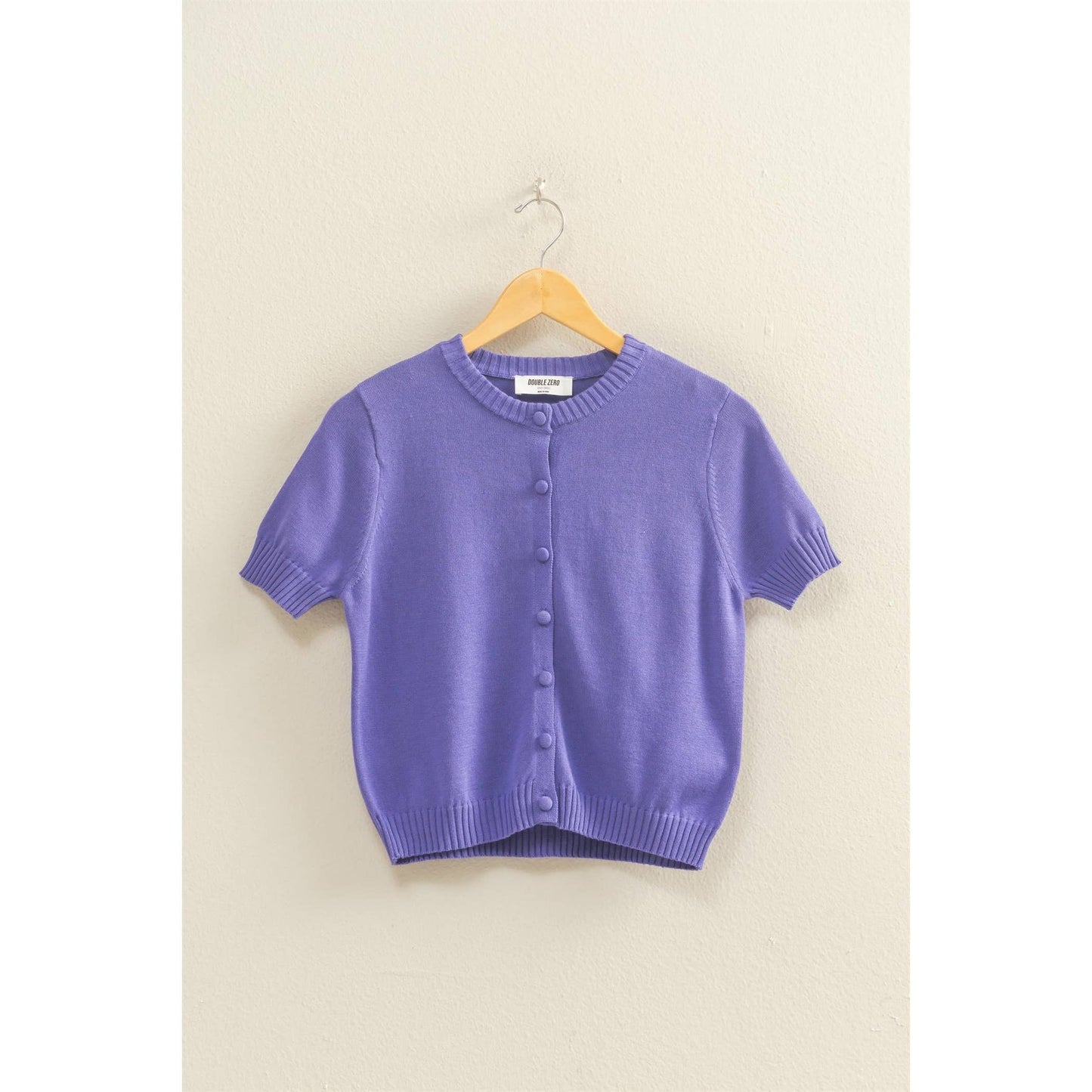 Jalissa Button Purple Cardigan Top