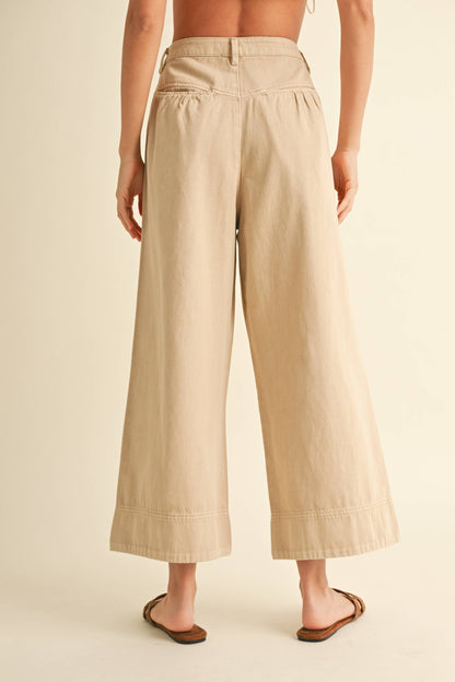 Annabeth Tan Pleated Pants