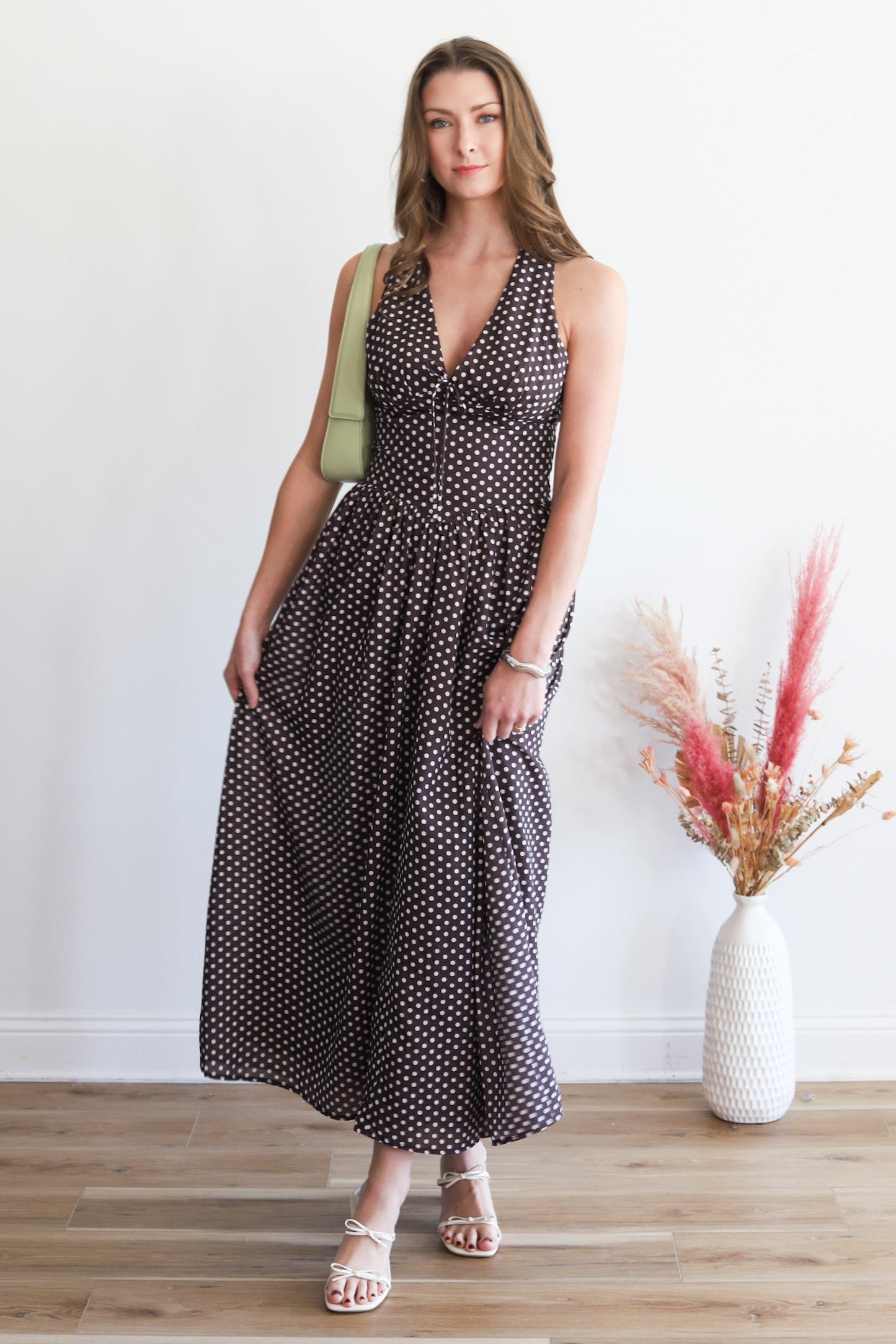 Minnie Polka Dot Brown Dress