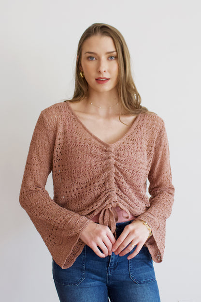 Trina Mauve Crochet Top