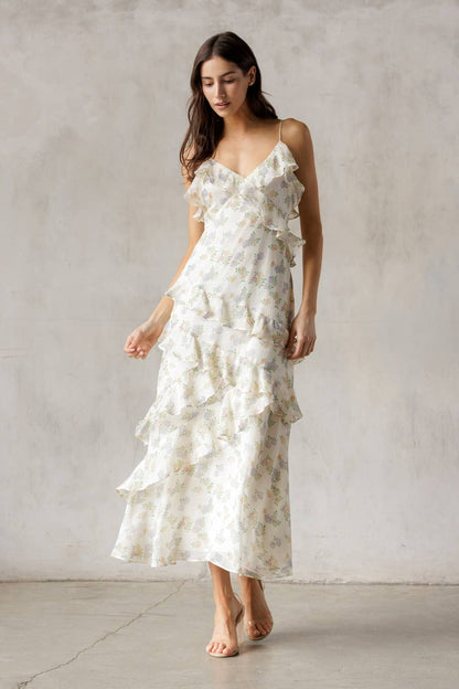 Caitlin Floral Cream Dress