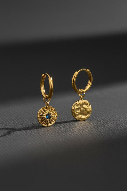 Inlaid Star Huggie Earring
