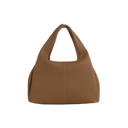 Brown Curve Handle Tote