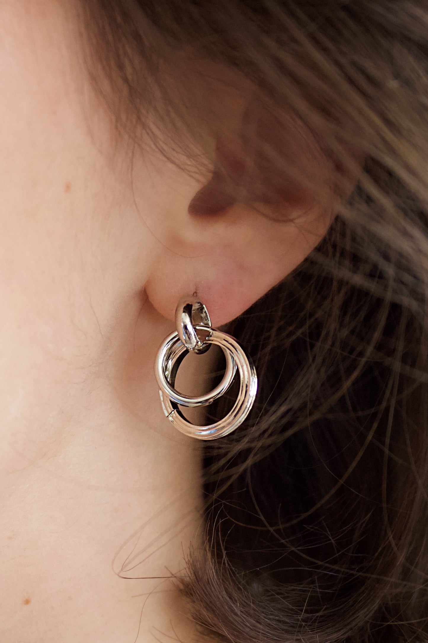 Layered Linked Circle Earring