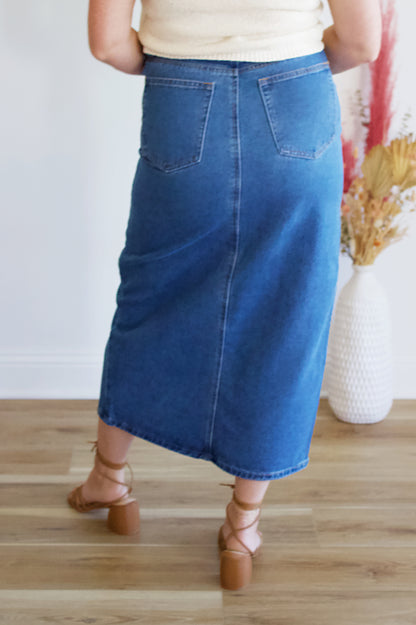 Keely Denim Midi Skirt