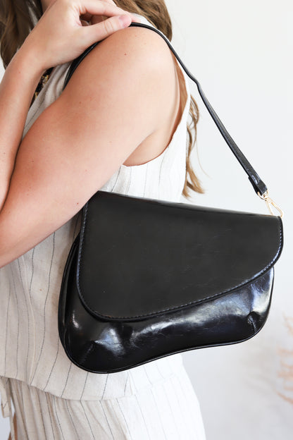 Unique Black Leather Bag