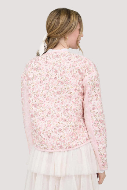 Floral Block Quilt Jacket