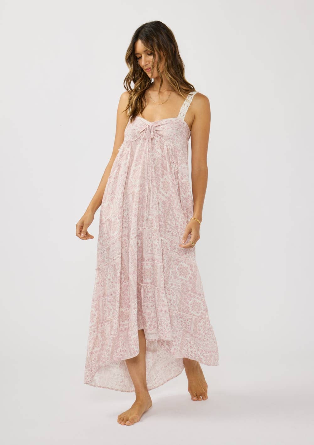 Ashanti Floral Patchwork Maxi Dress