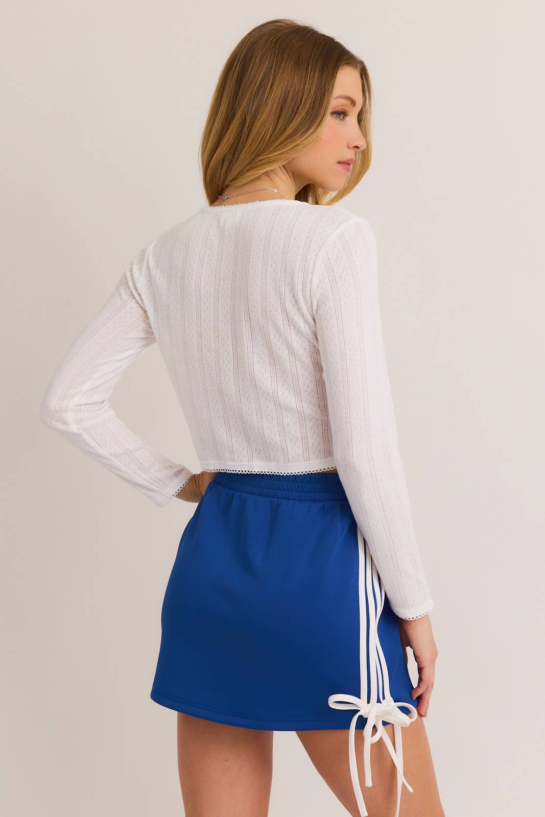 Rachael White Pointelle Cardigan